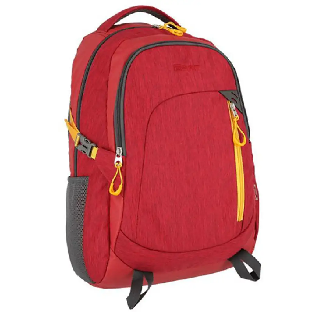 Spirit: Crew rot, gelb abgerundeter Schulranzen, Rucksack 48x31x20cm Bild 1