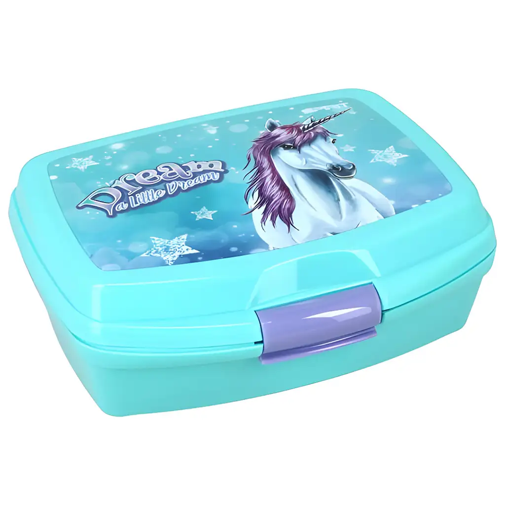 Spirit: Dream a Little Dream Einhorn Pausenbrotbox 550ml 16,8x13,5x6,5cm Bild 1