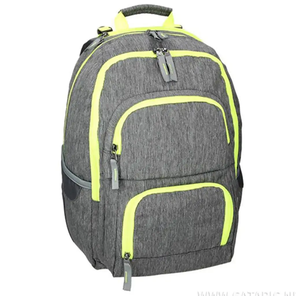 Spirit: E-Bag grauer und neonfarbener abgerundeter Schulranzen, Rucksack 46x34x22cm Bild 1