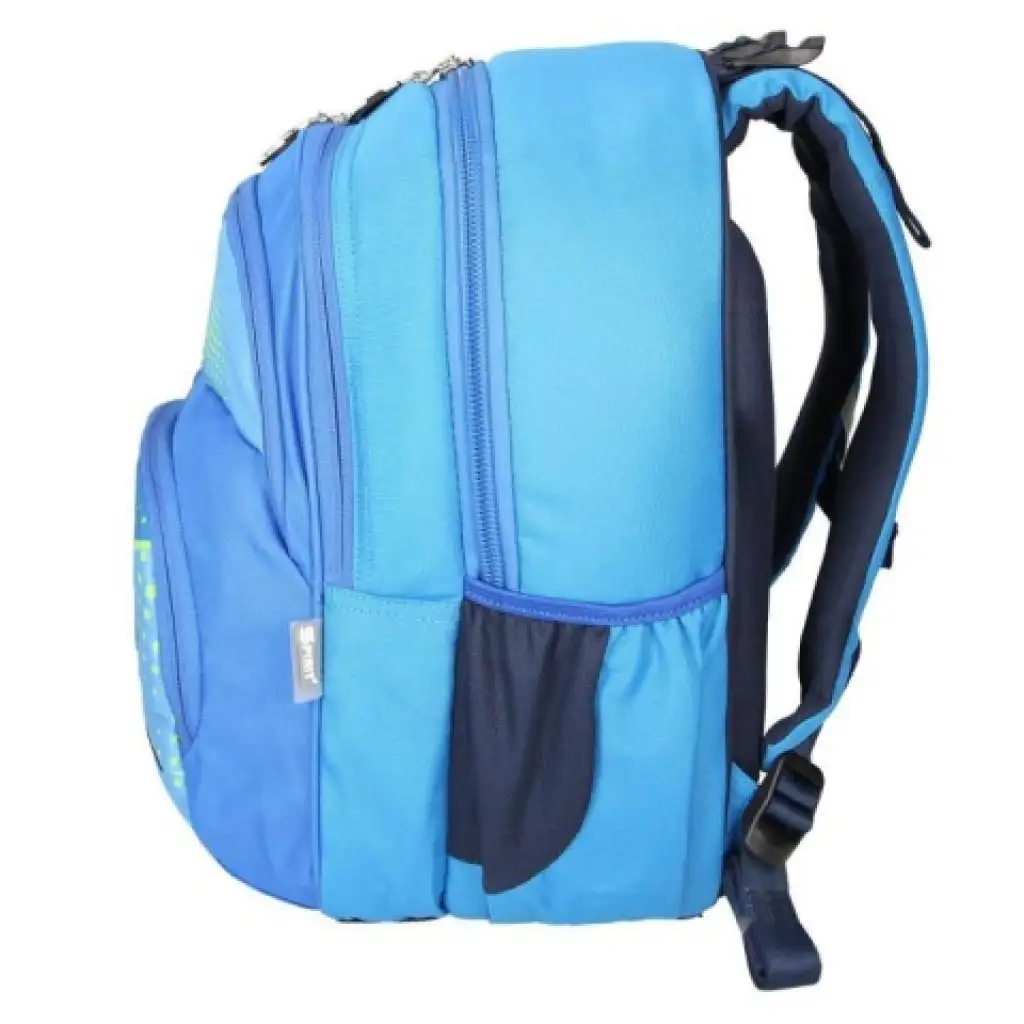 Spirit: Ergonomischer Schulrucksack in Blau mit Fußballmotiv Bild 3