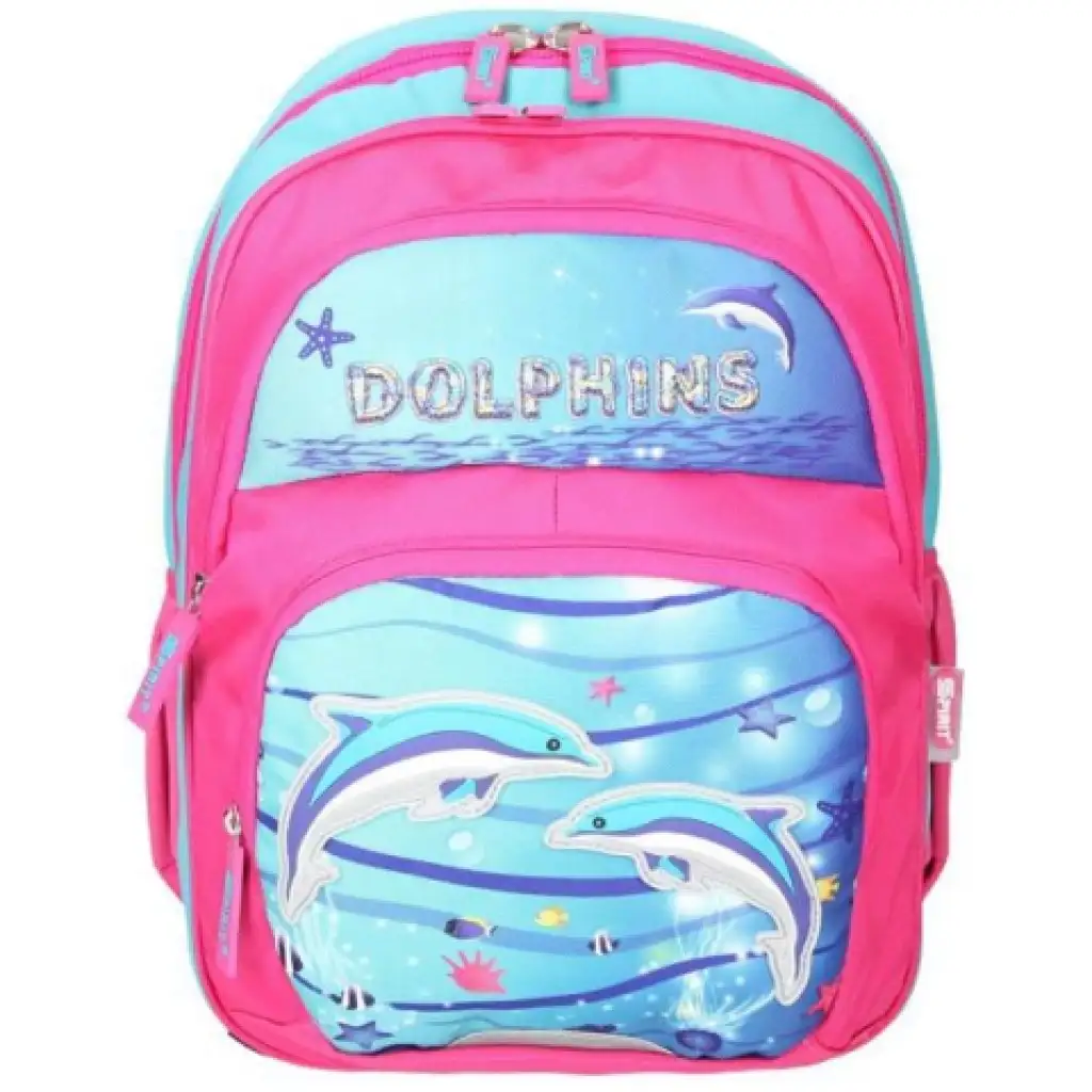 Spirit: Ergonomischer Schulrucksack mit Delfin-Motiv Bild 1