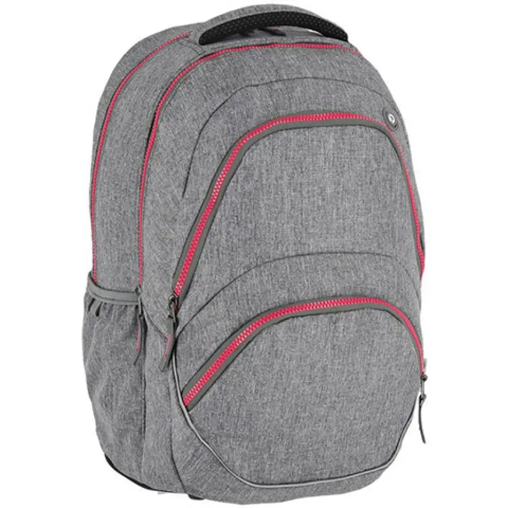 Spirit: Freedom grauer und pinker abgerundeter Schulranzen, Rucksack 46x33x22cm Bild 1