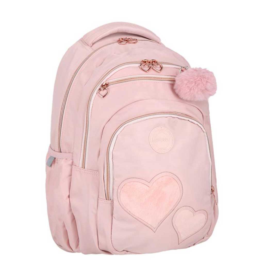 Spirit: Herzförmiger 3-Fächer-Rucksack, Schulranzen 31x21x46cm Bild 1