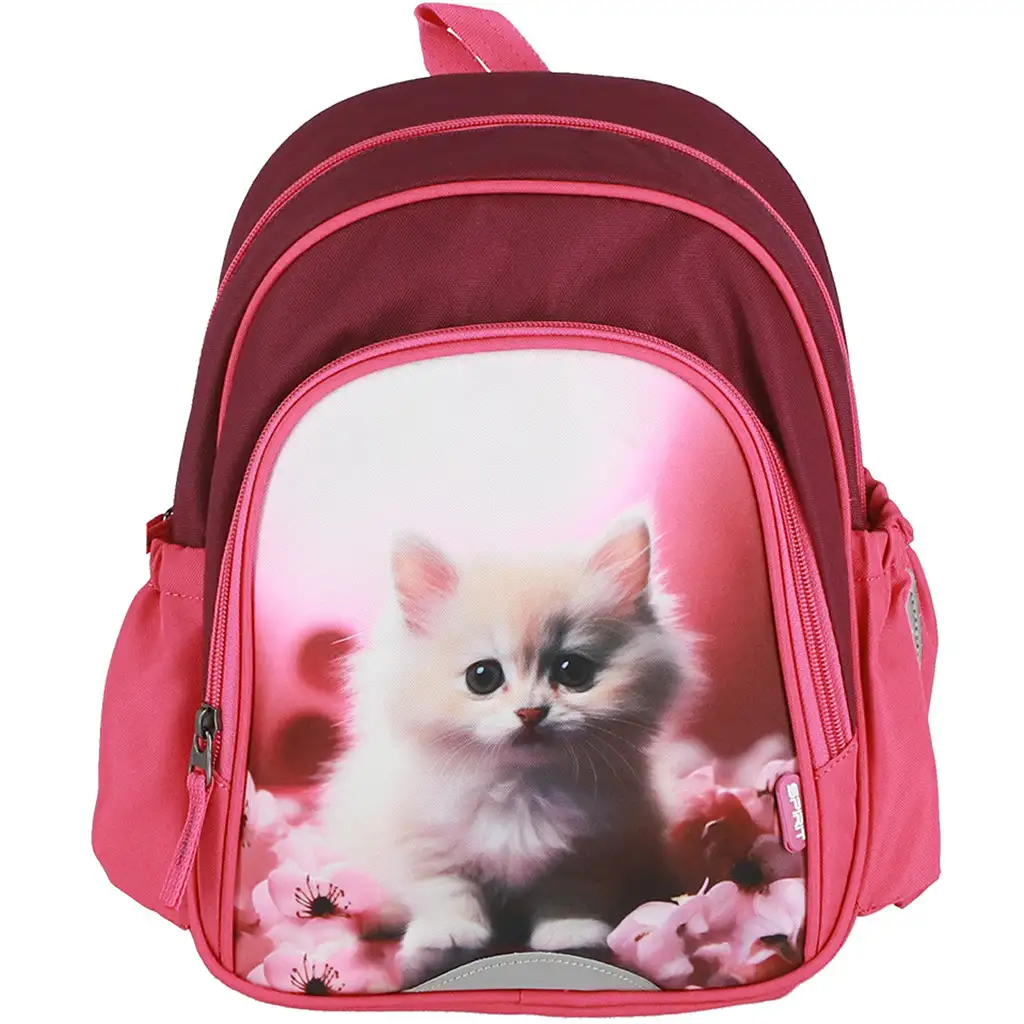 Spirit: Kitty-Katzenmuster abgerundeter Schulranzen, Rucksack 24x13x31cm Bild 3
