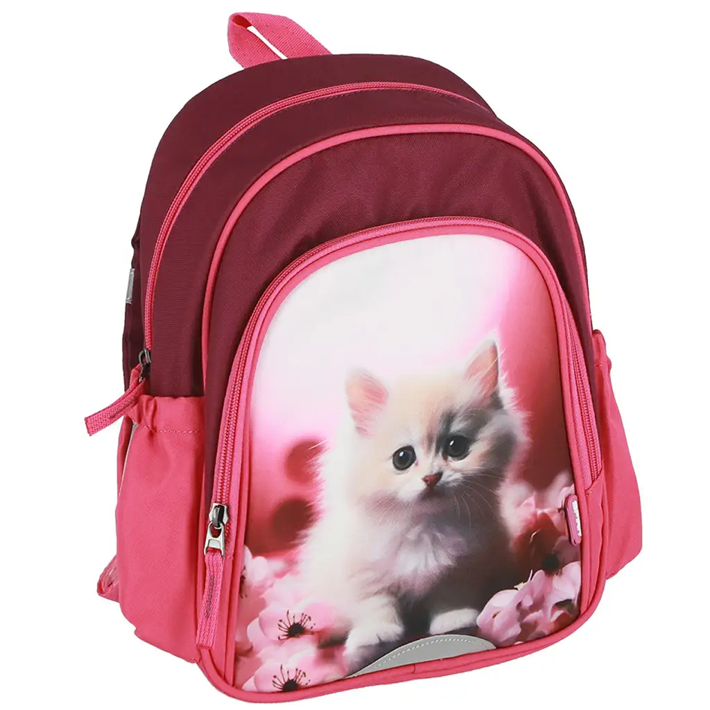 Spirit: Kitty-Katzenmuster abgerundeter Schulranzen, Rucksack 24x13x31cm Bild 1