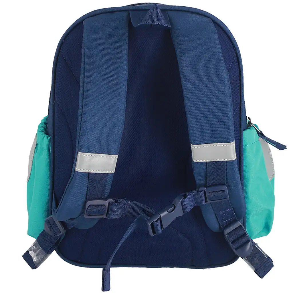 Spirit: Löwenmuster blauer abgerundeter Schulranzen, Rucksack 24x13x31cm Bild 2