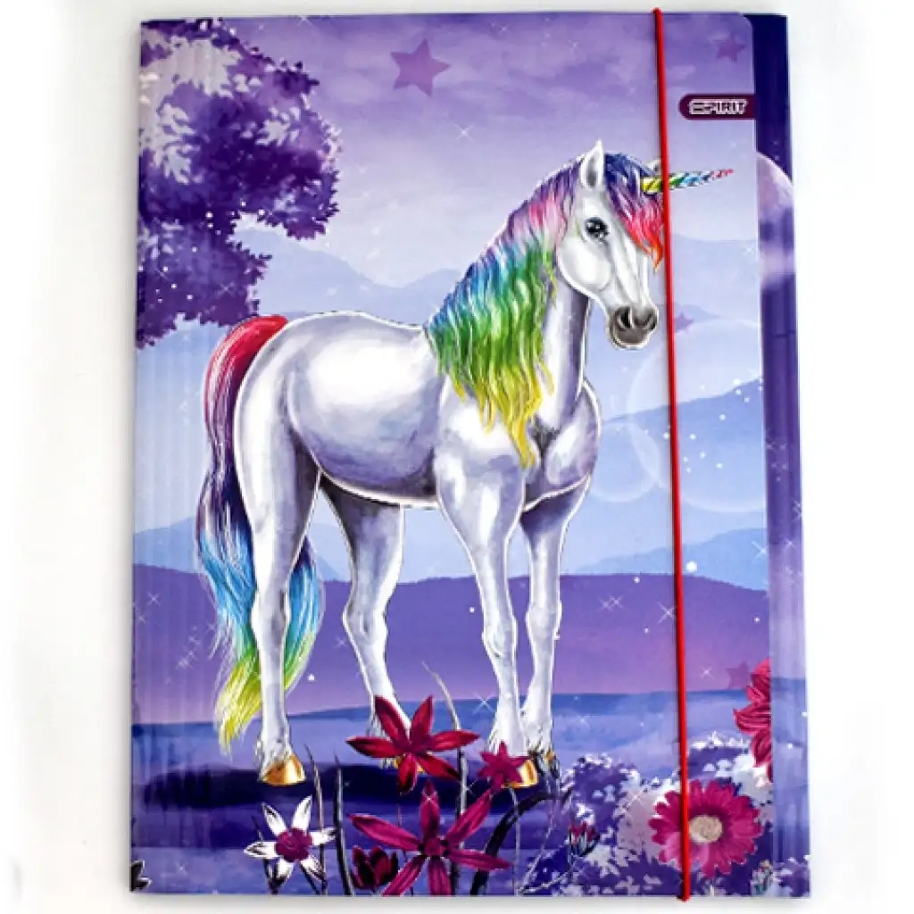 Spirit: Magical Dream Einhorn-Muster Gummibandmappe in A4-Größe Bild 1