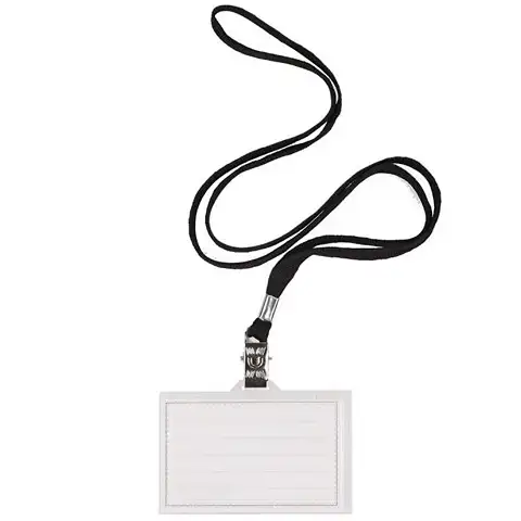 Spirit: Namenskartenhalter mit schwarzem Lanyard 90x60mm 1 Stück Bild 2