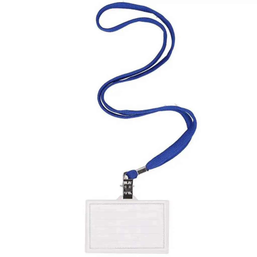 Spirit: Namenskartenträger mit blauem Lanyard 90x60mm 1 Stück Bild 2
