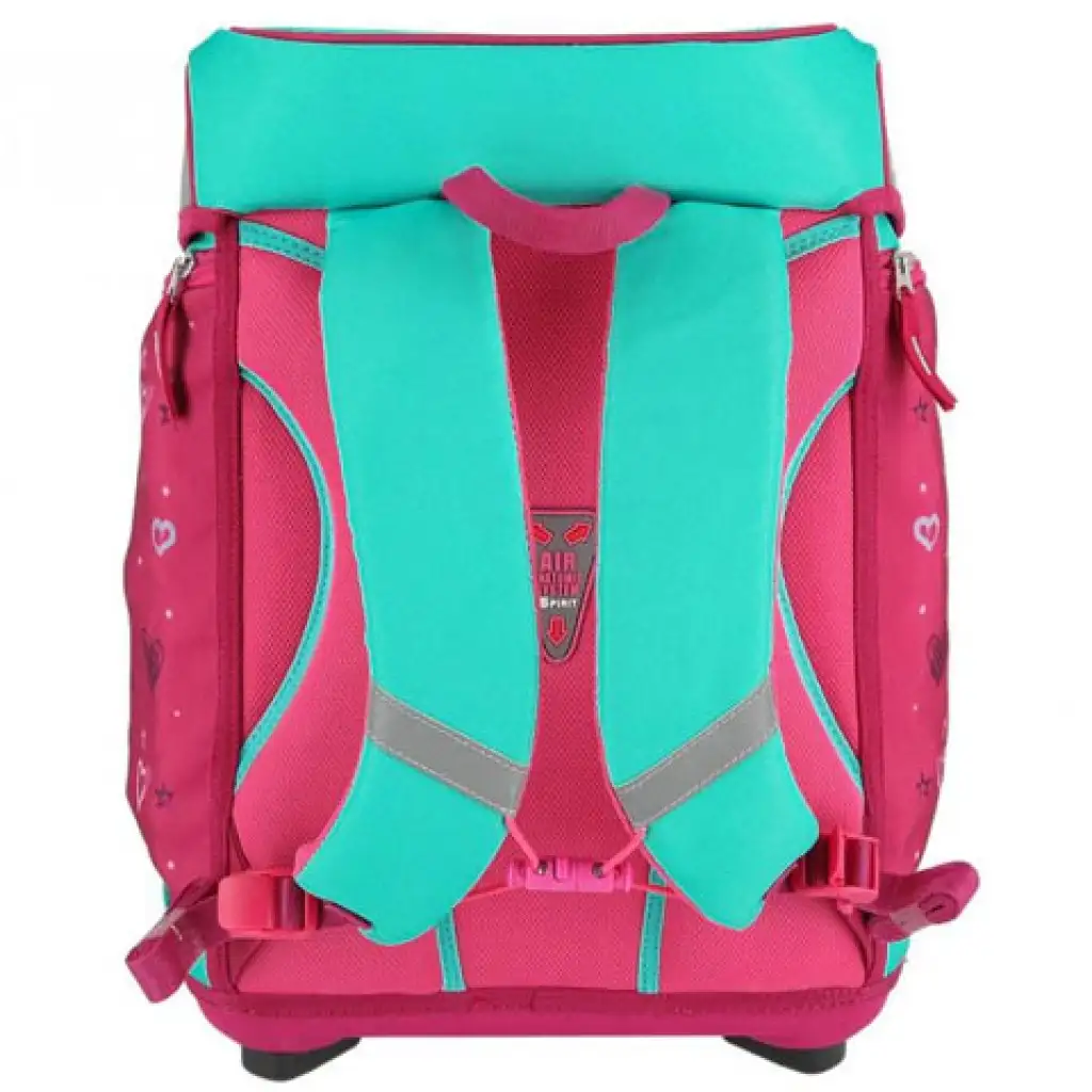 Spirit: Reitendes blau-pinkes 5-teiliges Schultaschenset mit Zubehör und LED-Licht Bild 3
