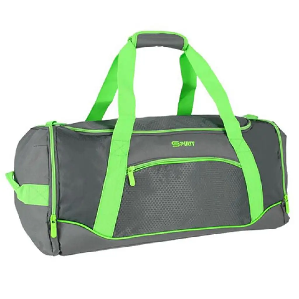 Spirit: Sporttasche für das Fitnessstudio neon grün-grau 20x51x23cm Bild 1