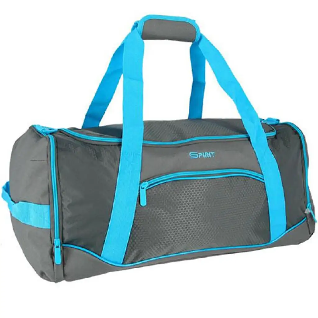 Spirit: Sporttasche für das Fitnessstudio neonblau-grau 20x51x23cm Bild 1