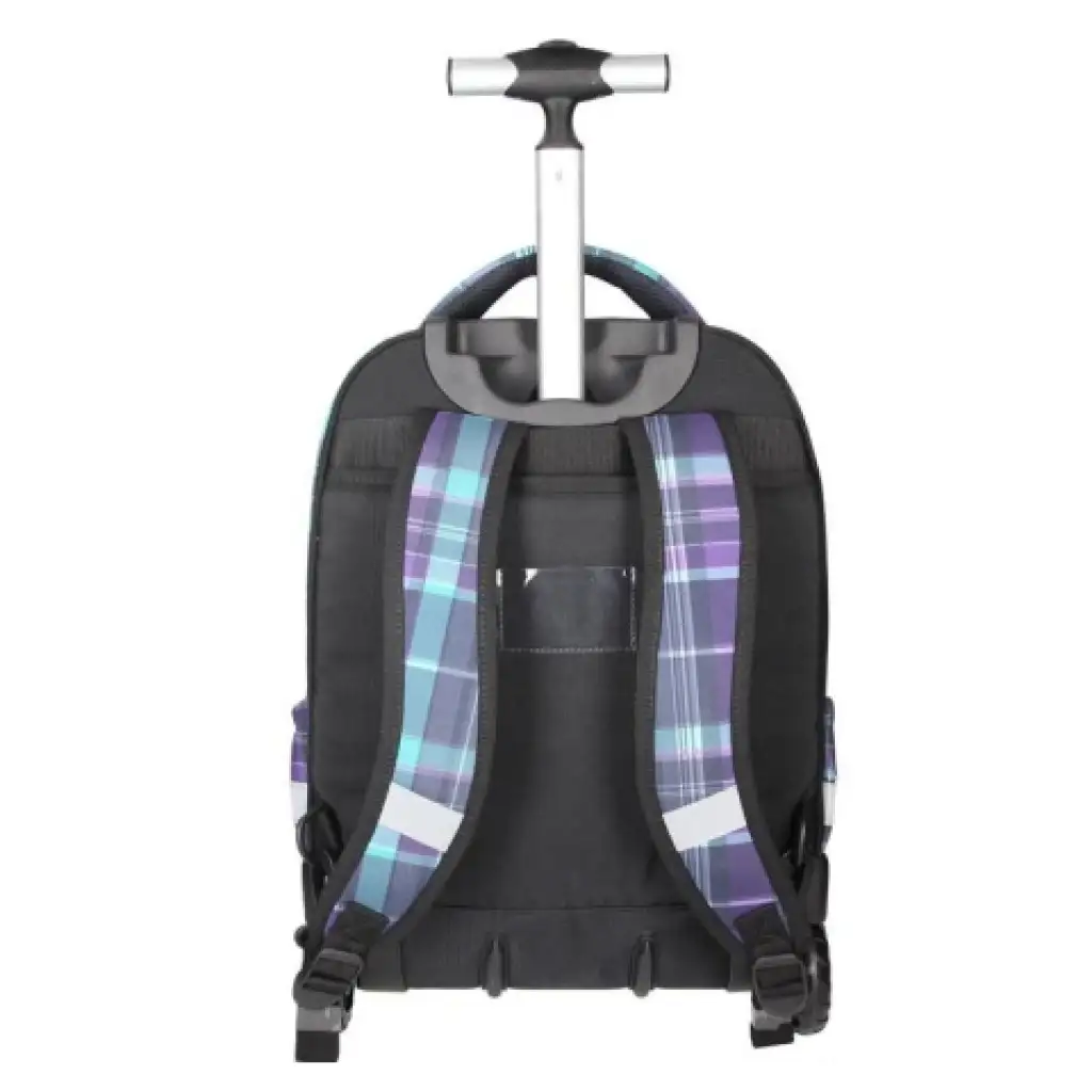 Spirit: Trolley lila kariertes Rollschulranzen-Rucksack Bild 4