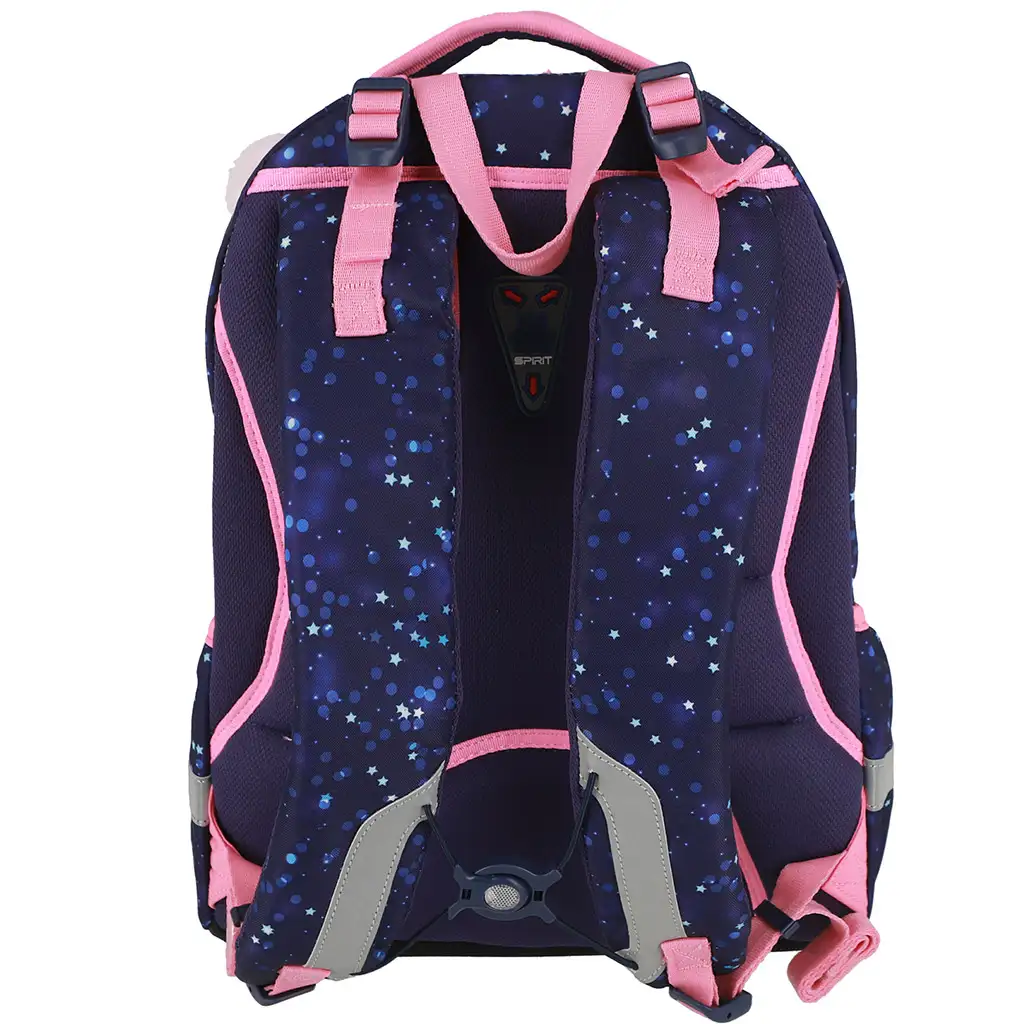 Spirit: Weißes Pferd Reiter 3D gemusterter runder Schulranzen, Rucksack 34x26x44cm Bild 2