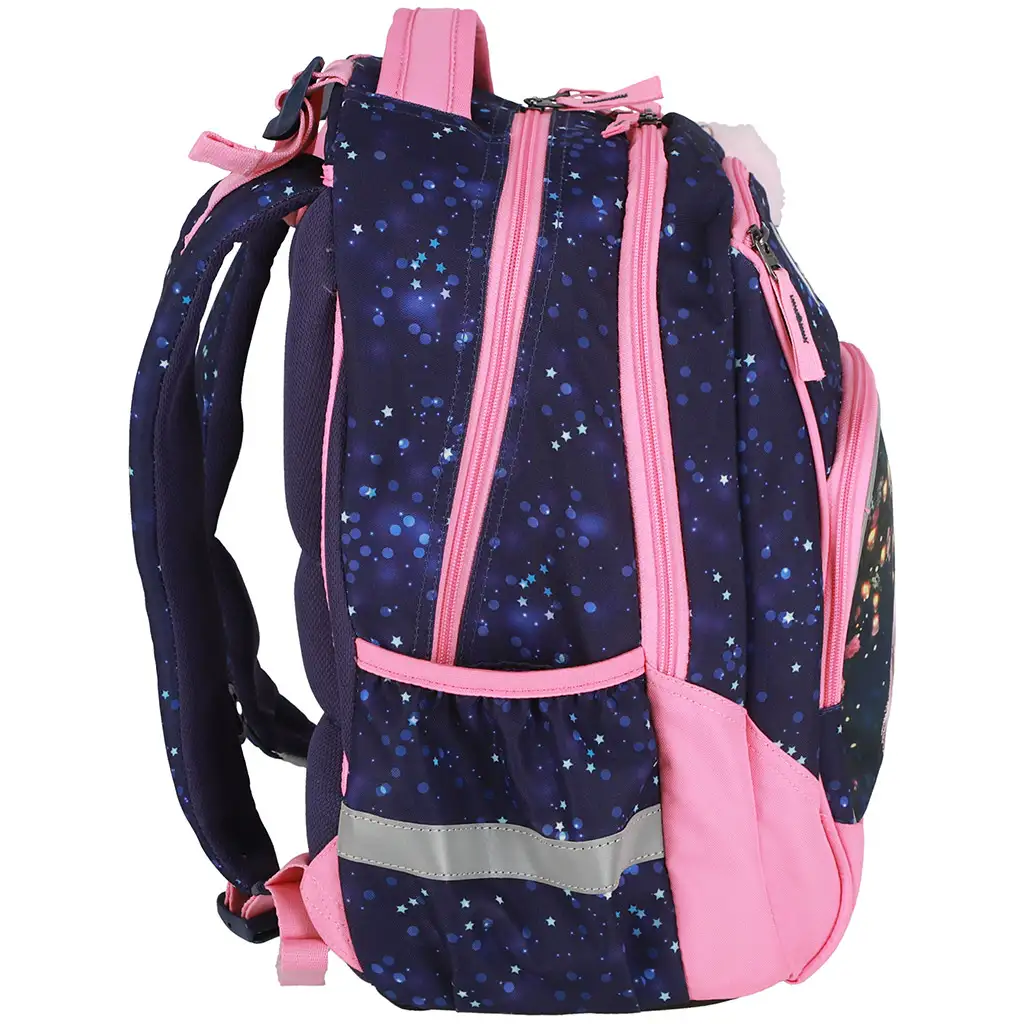 Spirit: Weißes Pferd Reiter 3D gemusterter runder Schulranzen, Rucksack 34x26x44cm Bild 4