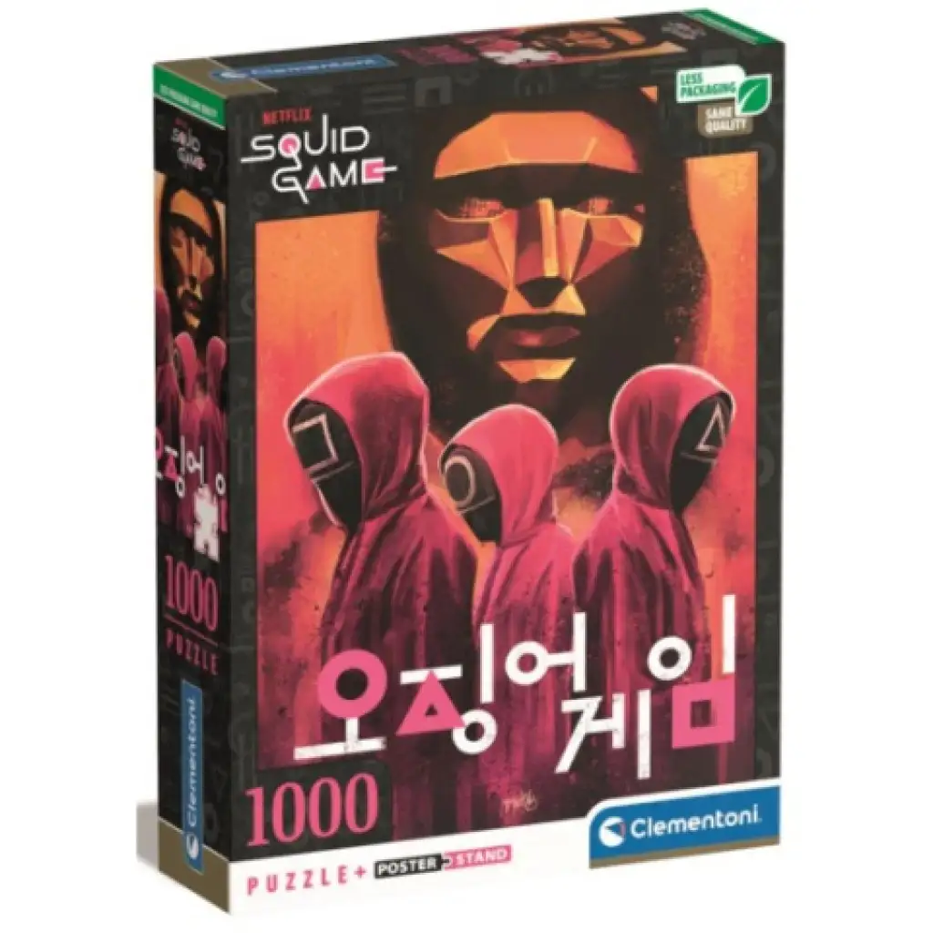 Squid Game - Gewinne dein Leben mit einem 1000-teiligen Puzzle-Poster - Clementoni Bild 1