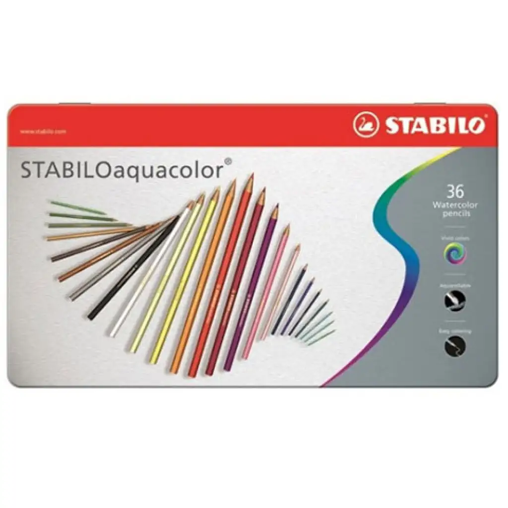 Stabilo: Aquacolor Buntstift-Set in Metallbox 36 Stück Bild 1