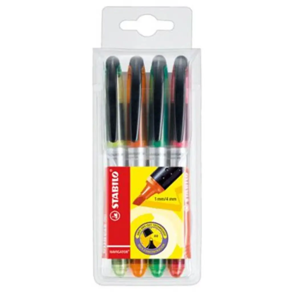 Stabilo: Navigator Textmarker 1-4mm 4er-Set Bild 1