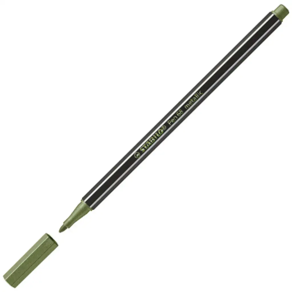 Stabilo: Pen 68 1,4mm Filzstift Metallisch Hellgrün Bild 1