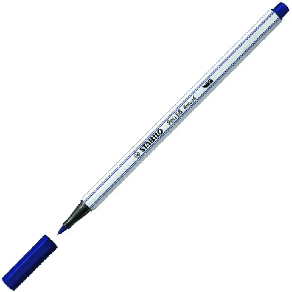 Stabilo: Pen 68 Pinselmarker dunkelblau Bild 1