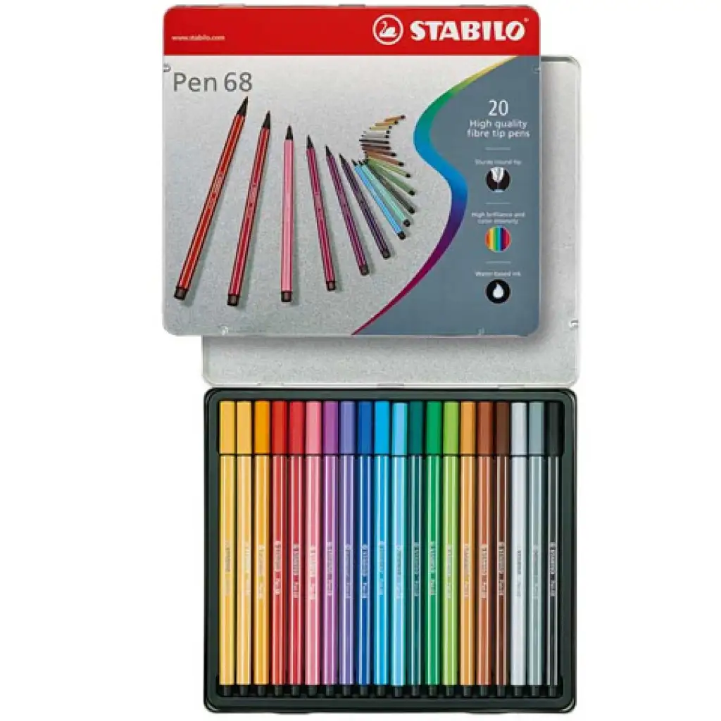Stabilo: Pen 68 Filzstift-Set in Metalldose, 20 Stück Bild 2