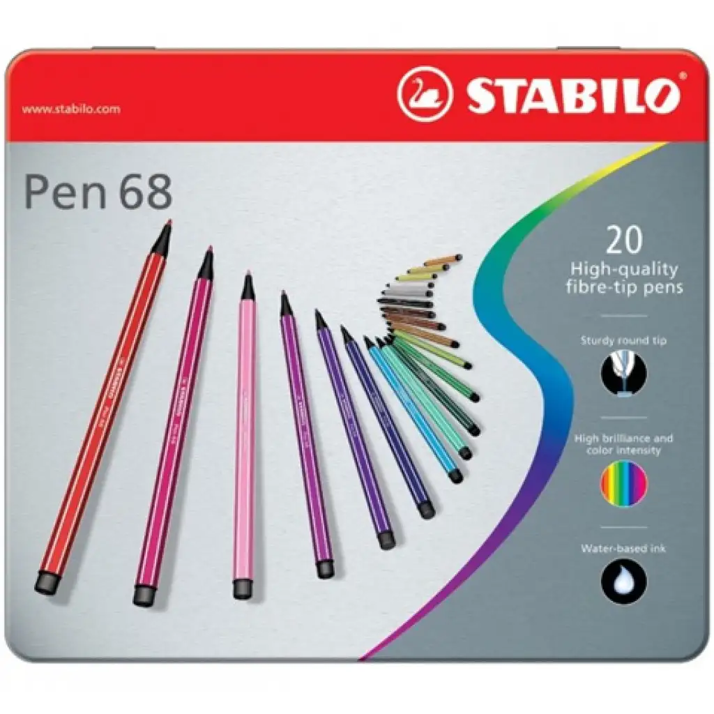 Stabilo: Pen 68 Filzstift-Set in Metalldose, 20 Stück Bild 1