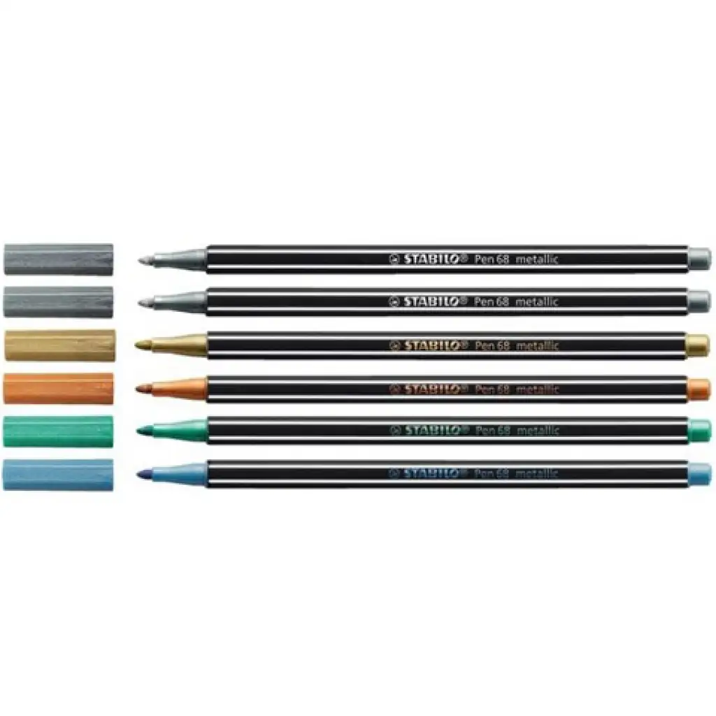 Stabilo: Pen 68 Metallic Filzstift-Set 6er-Pack Bild 2
