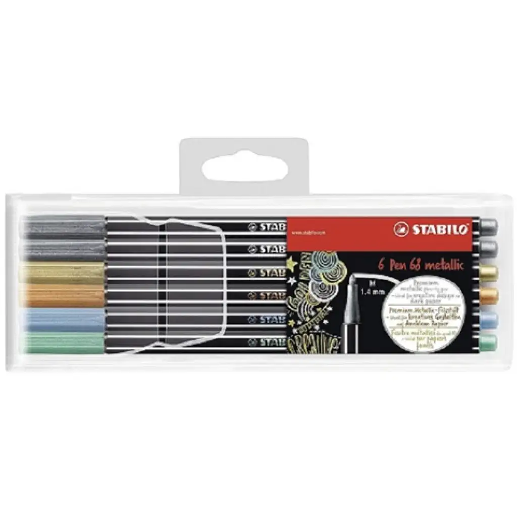 Stabilo: Pen 68 Metallic Filzstift-Set 6er-Pack Bild 1