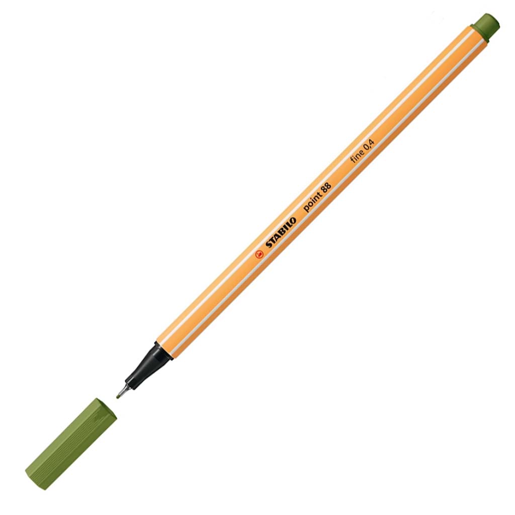 Stabilo: Point 88 Fineliner 0,4 mm in moosgrün Bild 1