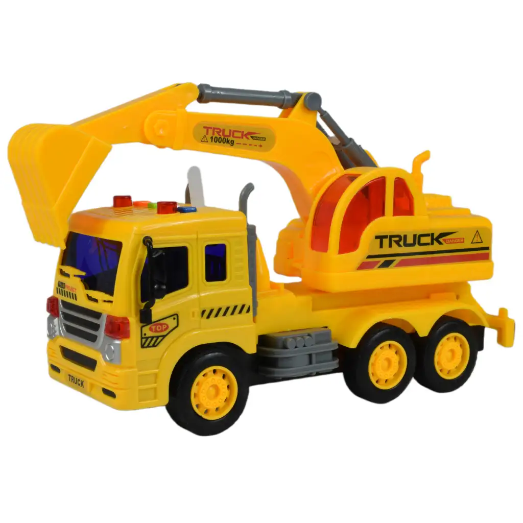 Stadt Lkw: Bagger Lkw mit Licht und Sound 1/18 Bild 2