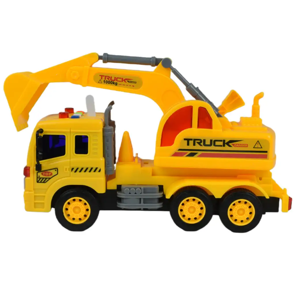 Stadt Lkw: Bagger Lkw mit Licht und Sound 1/18 Bild 3