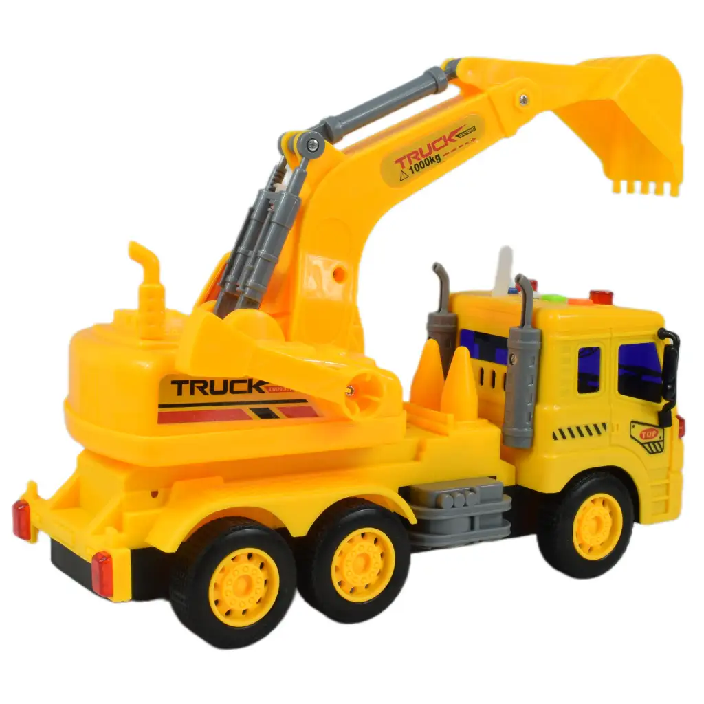 Stadt Lkw: Bagger Lkw mit Licht und Sound 1/18 Bild 4
