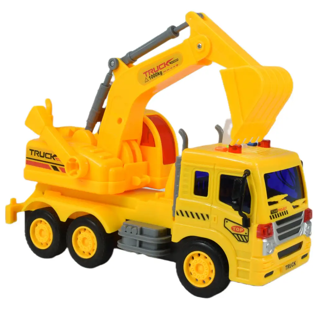 Stadt Lkw: Bagger Lkw mit Licht und Sound 1/18 Bild 5