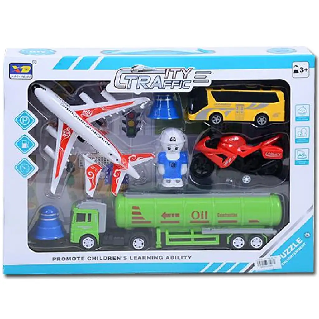 Stadt-Spielset mit 4 Fahrzeugen Bild 1