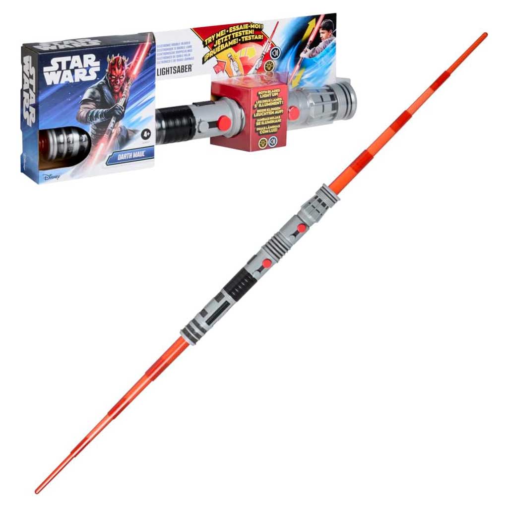Star Wars Doppelklingen-Lichtschwert: Darth Maul ausziehbares elektronisches Lichtschwert - Hasbro Bild 2