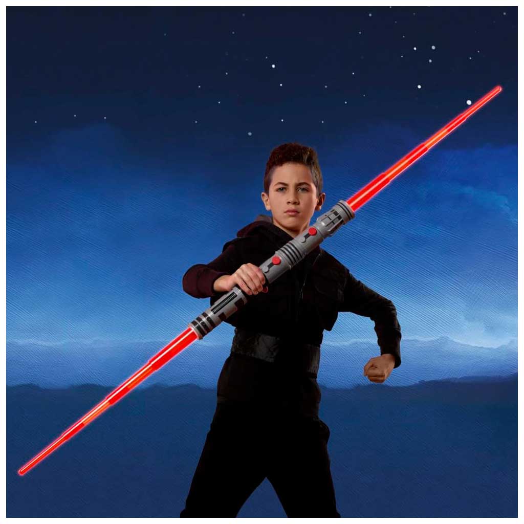 Star Wars Doppelklingen-Lichtschwert: Darth Maul ausziehbares elektronisches Lichtschwert - Hasbro Bild 3