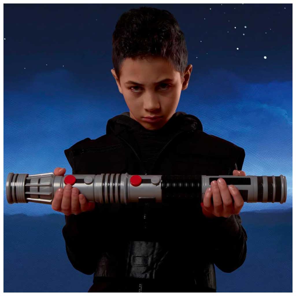 Star Wars Doppelklingen-Lichtschwert: Darth Maul ausziehbares elektronisches Lichtschwert - Hasbro Bild 4