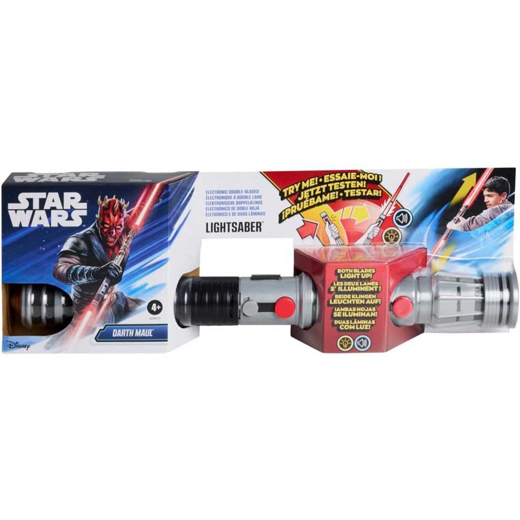Star Wars Doppelklingen-Lichtschwert: Darth Maul ausziehbares elektronisches Lichtschwert - Hasbro Bild 1