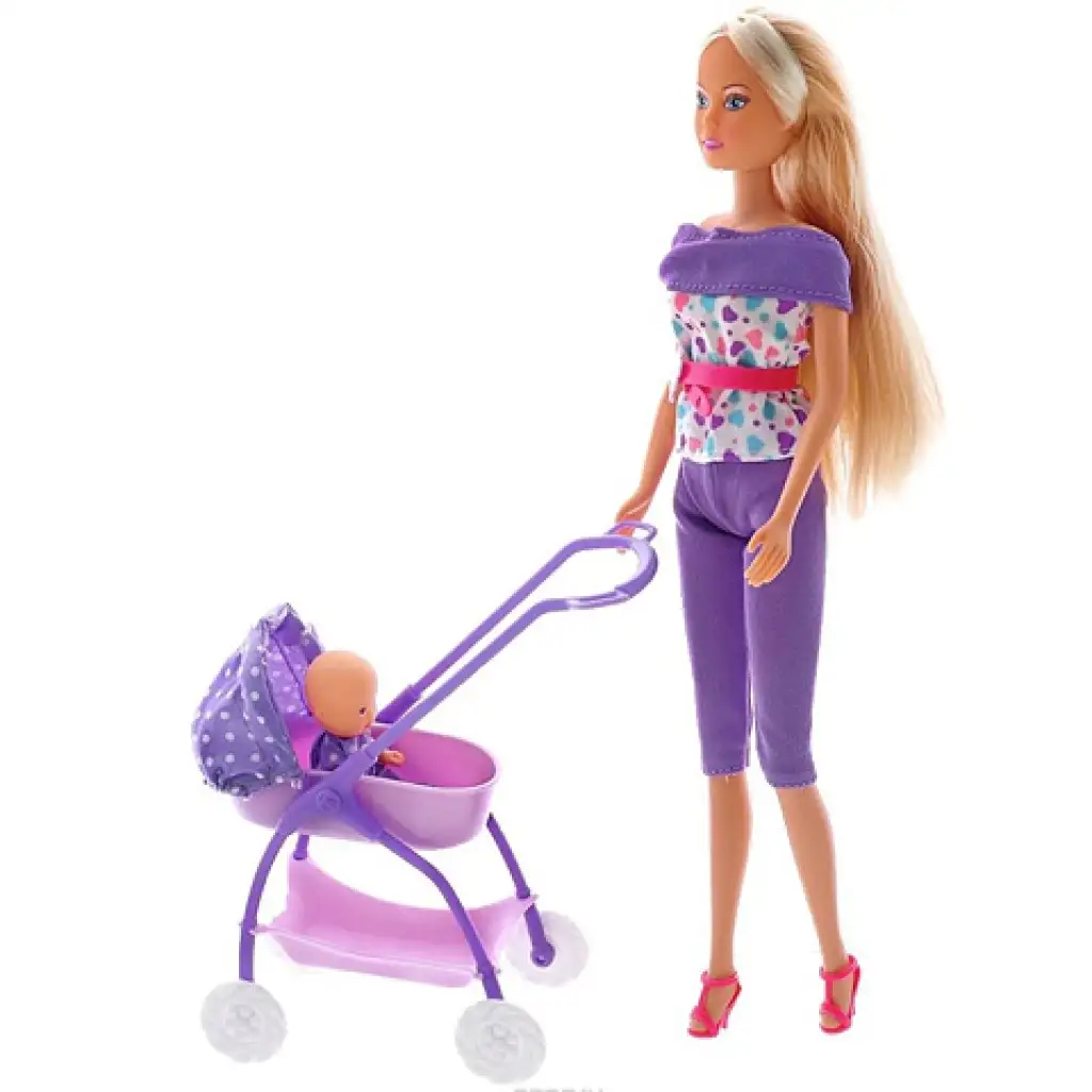 Steffi Love: Baby mit Kinderwagen in 2 Varianten - Simba Toys Bild 2