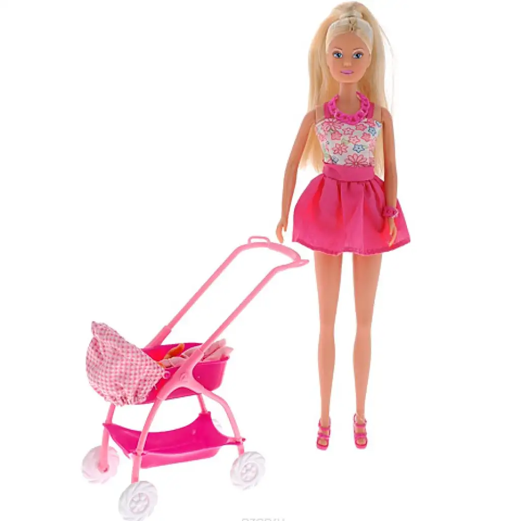 Steffi Love: Baby mit Kinderwagen in 2 Varianten - Simba Toys Bild 3