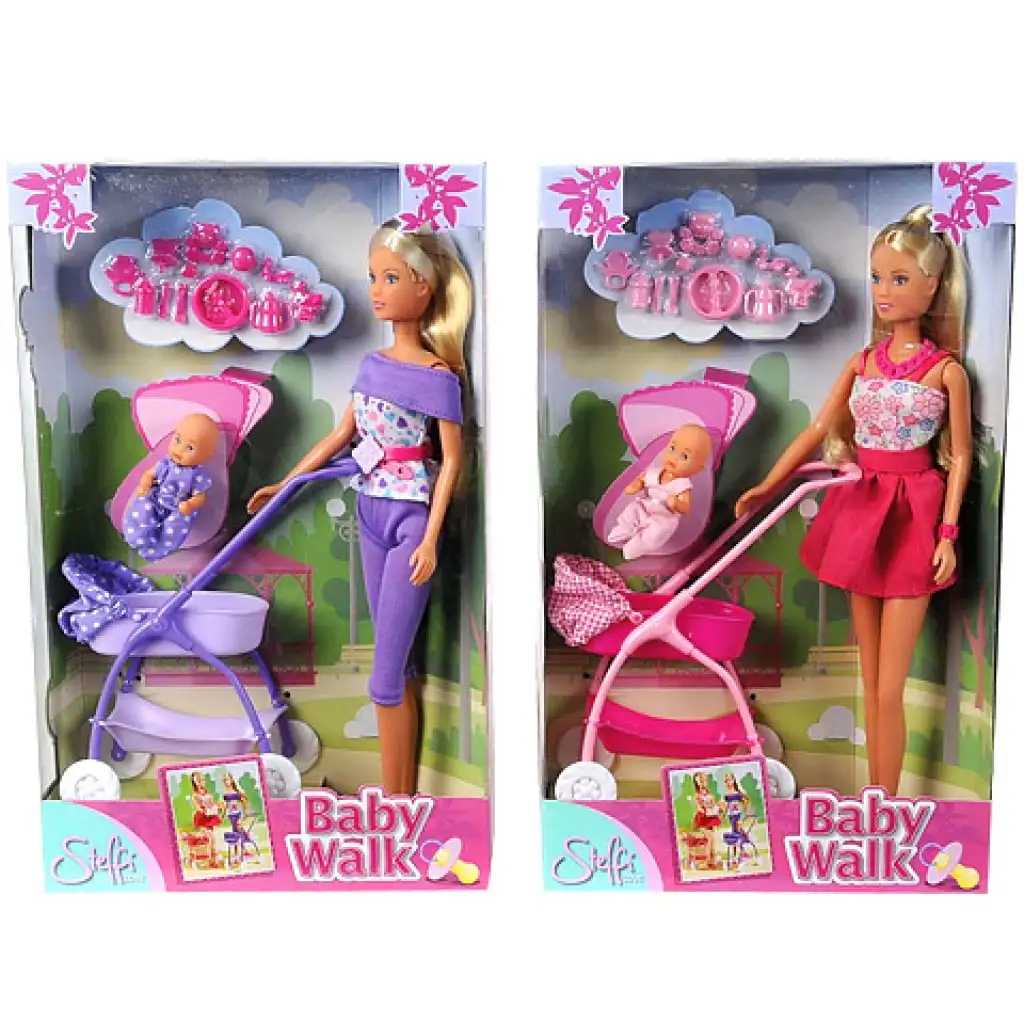 Steffi Love: Baby mit Kinderwagen in 2 Varianten - Simba Toys Bild 1