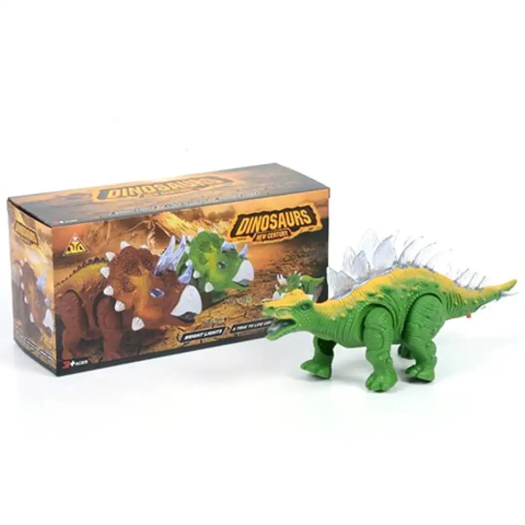 Stegosaurus grüne Dinosaurierfigur mit Lichteffekten Bild 1