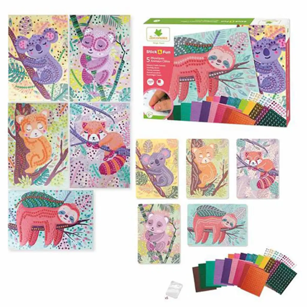 Stickn Fun Mosaikbild-Set - Kuschelige Tiere Bild 2