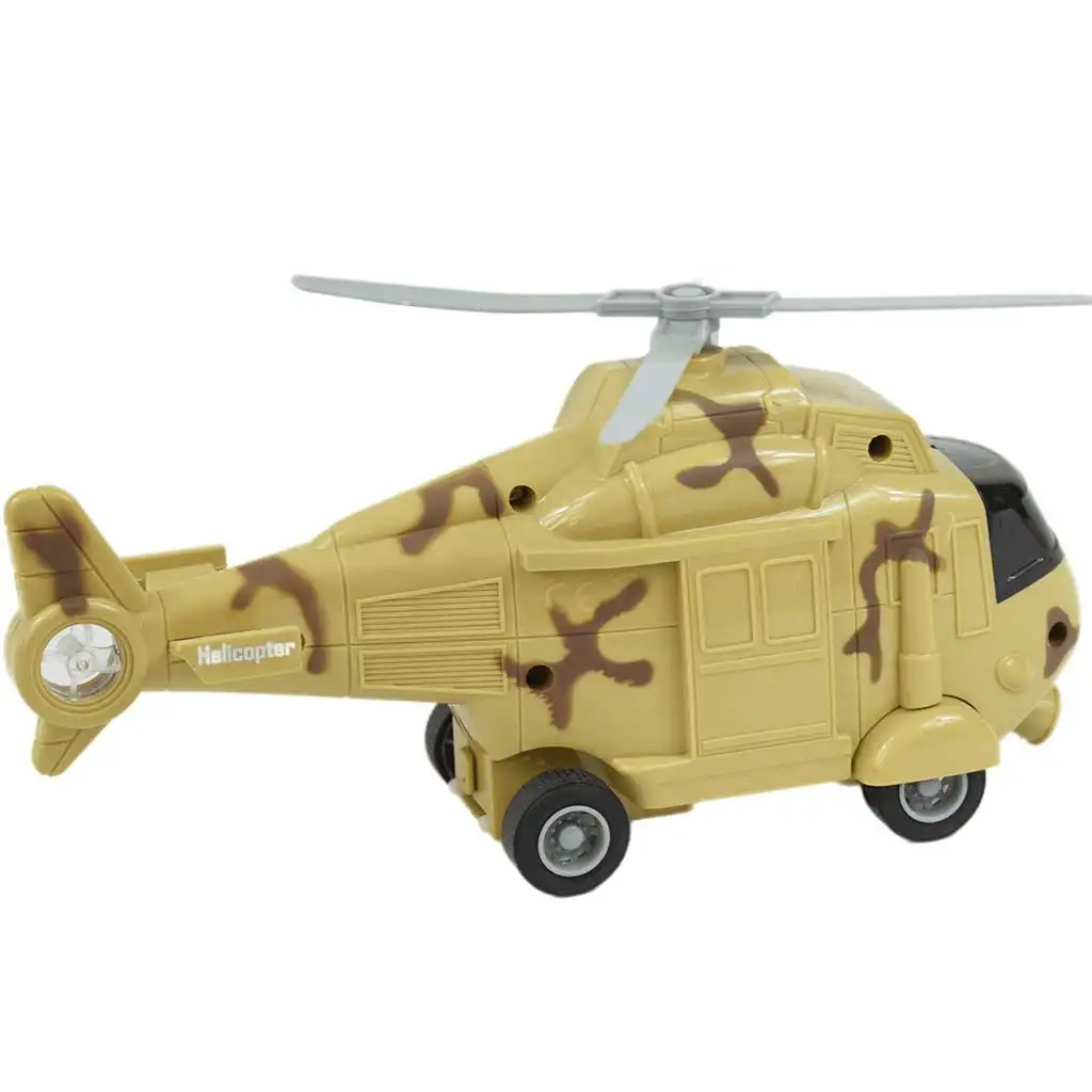 Streitkräfte: Tarnfarbenes sandfarbenes Kampfhubschrauber mit Licht- und Toneffekten im Maßstab 1/20, 21 cm Bild 2