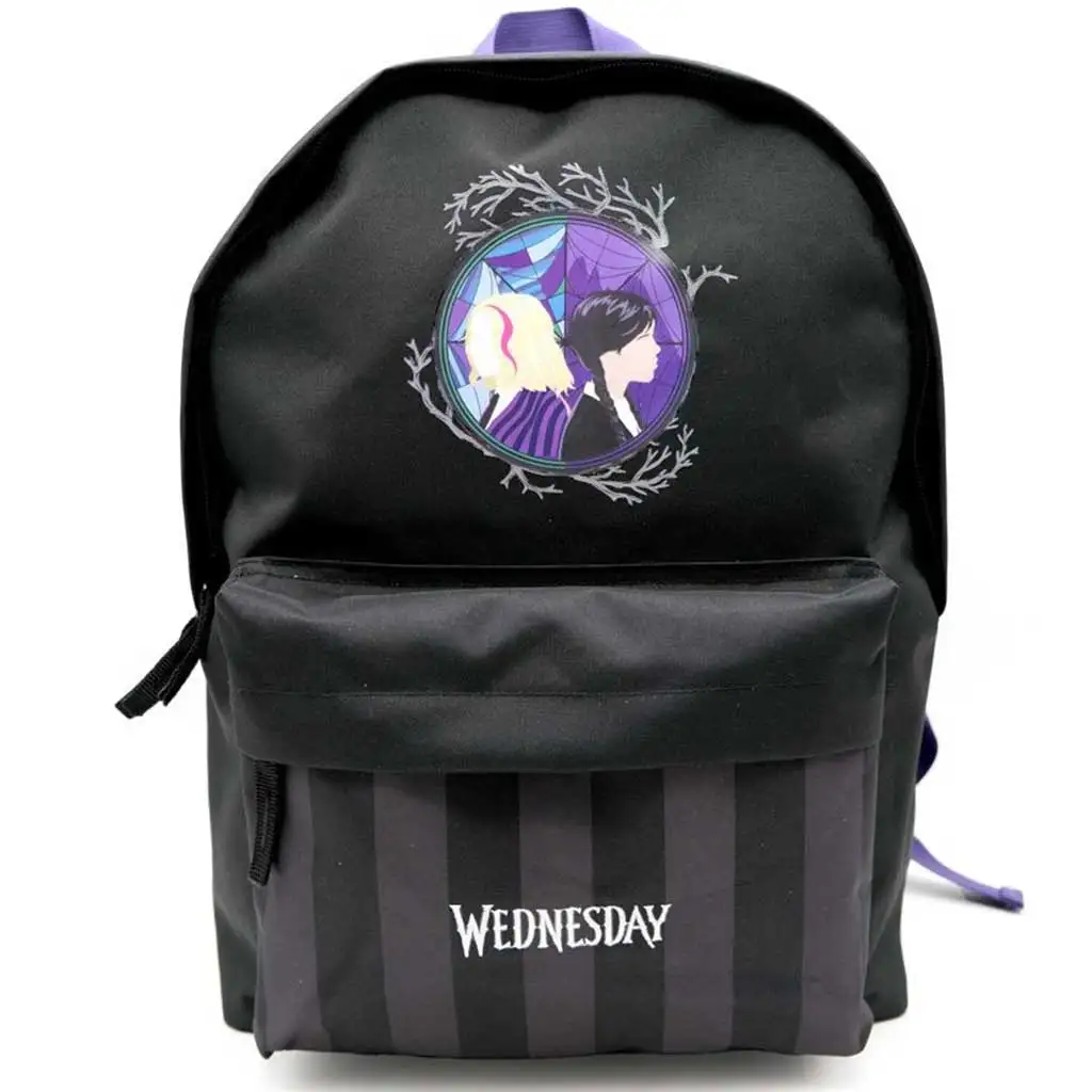 St.Right: Wednesday zweifächiger Schulrucksack, Rucksack 40x30x12cm Bild 1