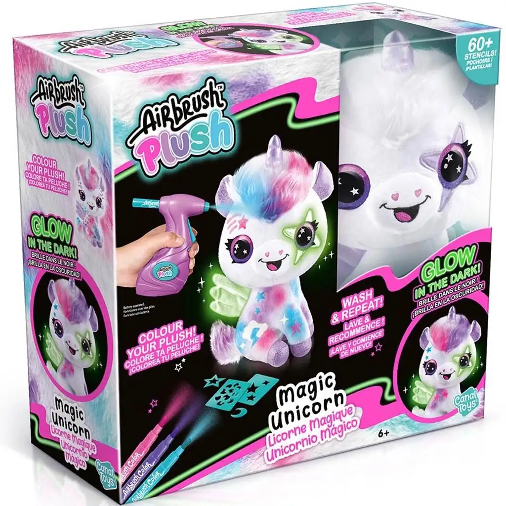 Style4Ever Färbbare Plüsch leuchtender Einhorn Set Bild 1