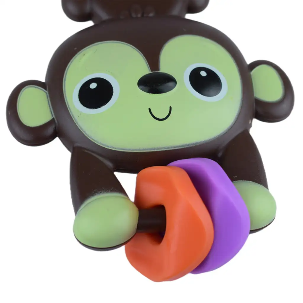 Sun Baby: Fröhlicher brauner Affe BPA-freie Babyrassel Bild 3