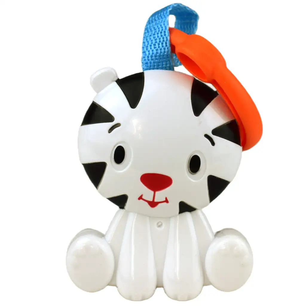Sun Baby: Fröhlicher weißer Tiger BPA-frei Baby-Rassel Bild 2