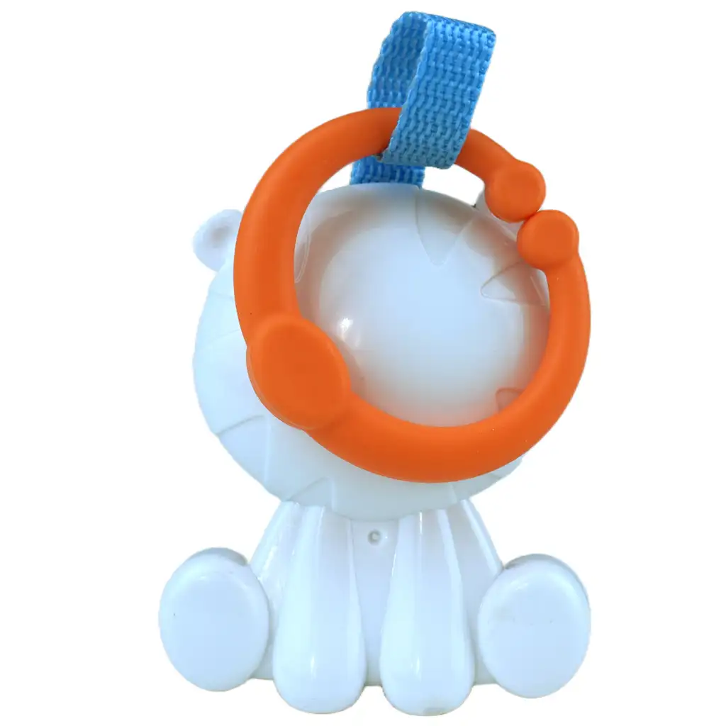 Sun Baby: Fröhlicher weißer Tiger BPA-frei Baby-Rassel Bild 3
