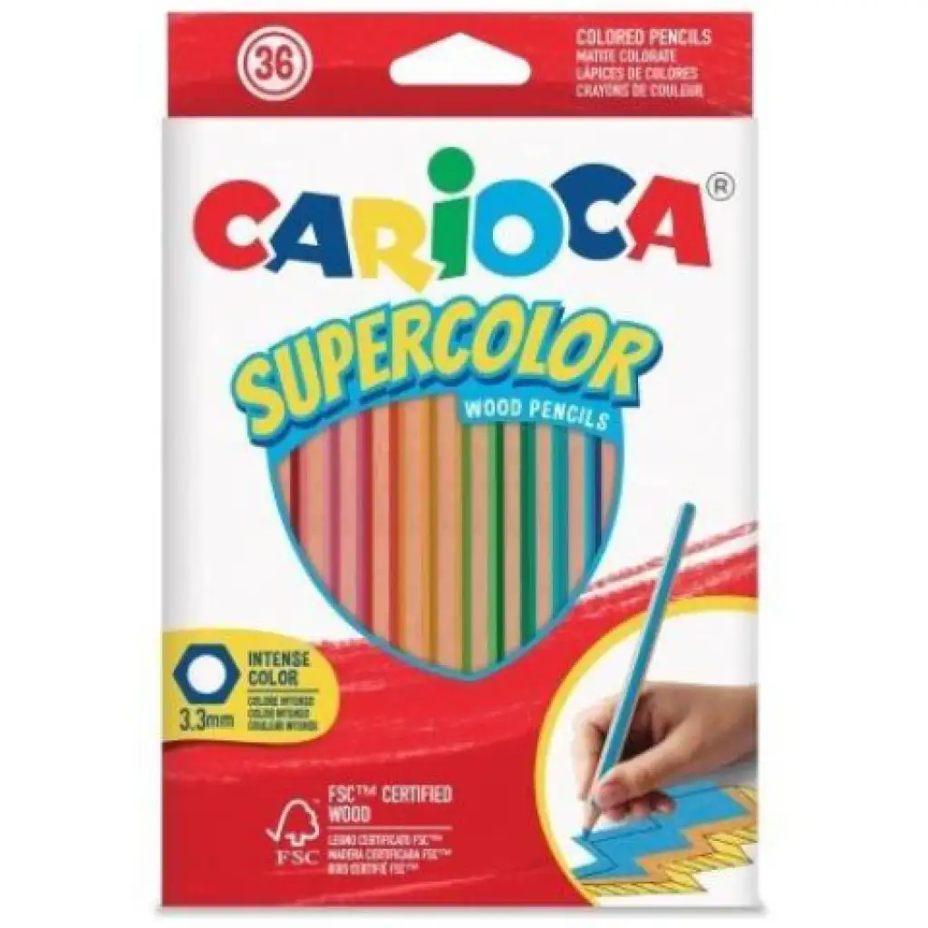 SuperColor dreieckige 36-teilige Buntstift-Set - Carioca Bild 1